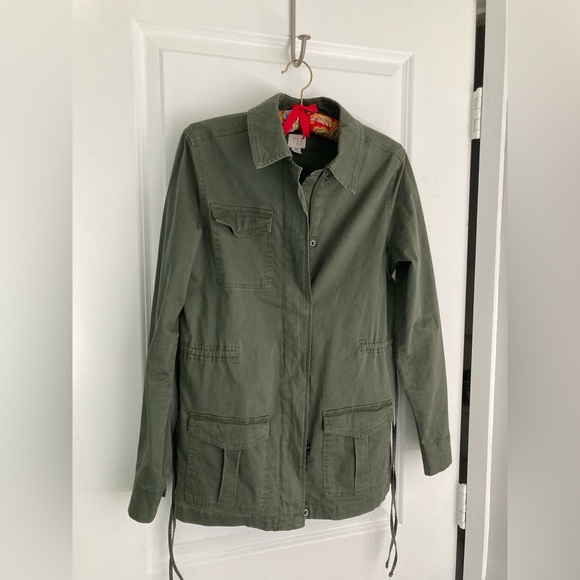 A New Day XS Olive Green Side Cinch Utility Jacket - Picture 5 of 5